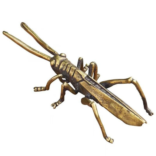 Brass Locust-Shaped Decorative Figurine