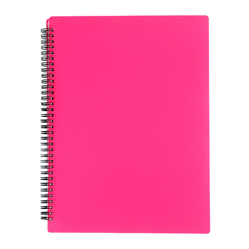 Deep Pink Spiral-Bound Sheet Music Folder
