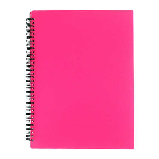 Deep Pink Spiral-Bound Sheet Music Folder